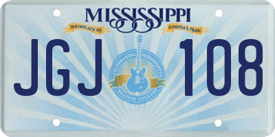 MS license plate JGJ108