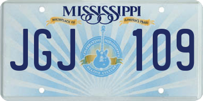 MS license plate JGJ109