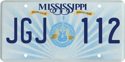 MS license plate JGJ112