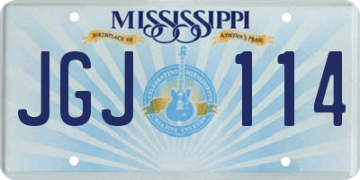 MS license plate JGJ114