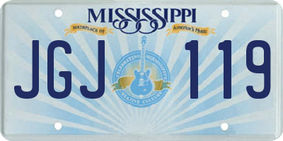 MS license plate JGJ119