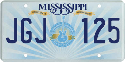 MS license plate JGJ125