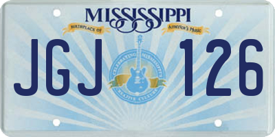 MS license plate JGJ126