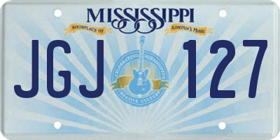 MS license plate JGJ127