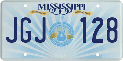 MS license plate JGJ128