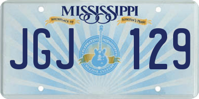 MS license plate JGJ129
