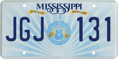 MS license plate JGJ131