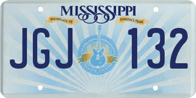 MS license plate JGJ132