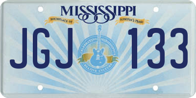 MS license plate JGJ133