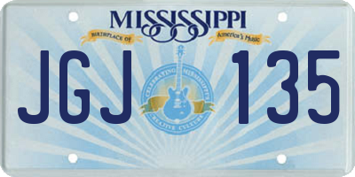 MS license plate JGJ135