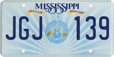 MS license plate JGJ139