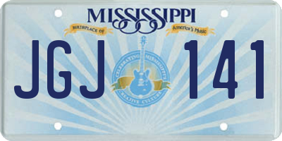 MS license plate JGJ141