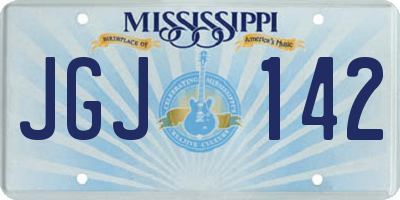 MS license plate JGJ142