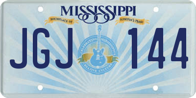 MS license plate JGJ144