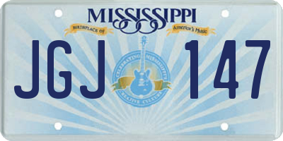 MS license plate JGJ147