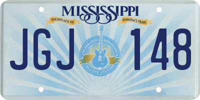 MS license plate JGJ148