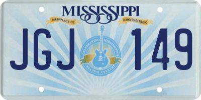 MS license plate JGJ149