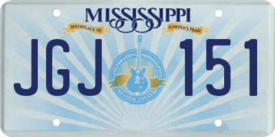 MS license plate JGJ151