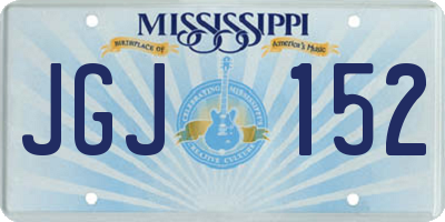 MS license plate JGJ152