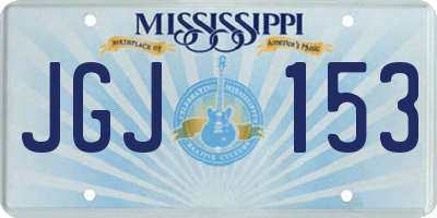 MS license plate JGJ153