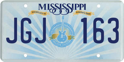 MS license plate JGJ163