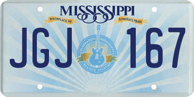 MS license plate JGJ167
