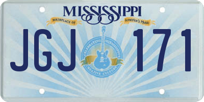 MS license plate JGJ171