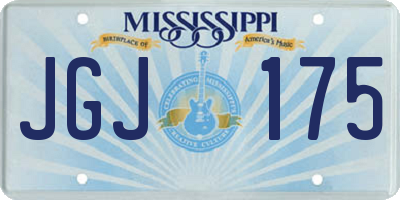 MS license plate JGJ175