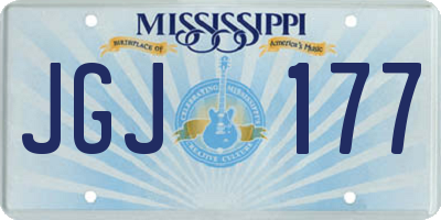 MS license plate JGJ177