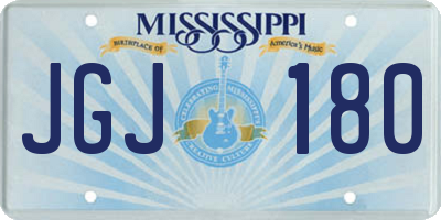 MS license plate JGJ180