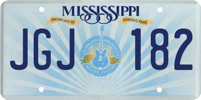 MS license plate JGJ182