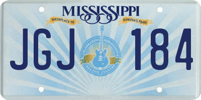 MS license plate JGJ184