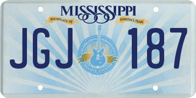 MS license plate JGJ187