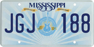 MS license plate JGJ188