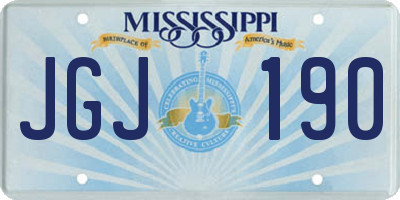MS license plate JGJ190