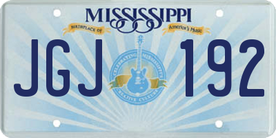 MS license plate JGJ192