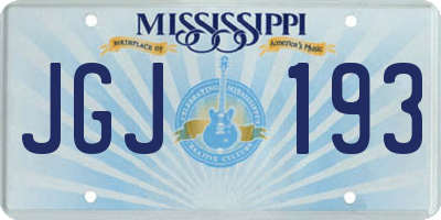MS license plate JGJ193