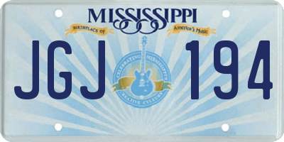 MS license plate JGJ194