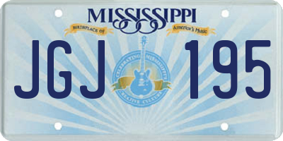 MS license plate JGJ195