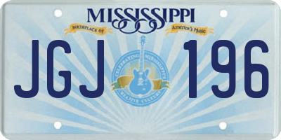 MS license plate JGJ196