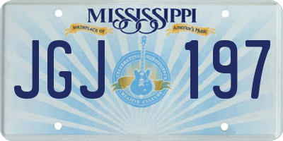 MS license plate JGJ197