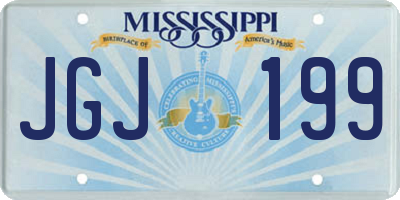 MS license plate JGJ199