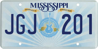 MS license plate JGJ201
