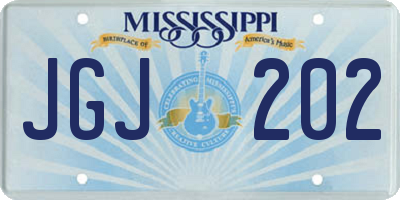 MS license plate JGJ202