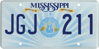 MS license plate JGJ211