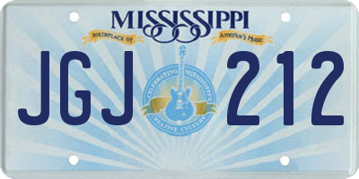 MS license plate JGJ212