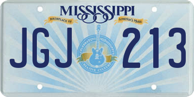 MS license plate JGJ213