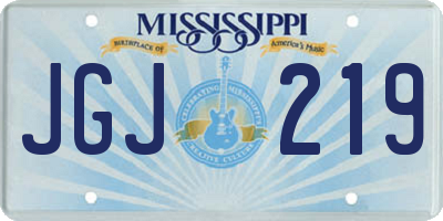 MS license plate JGJ219