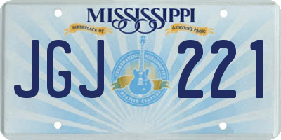MS license plate JGJ221