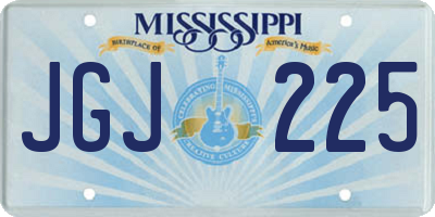 MS license plate JGJ225